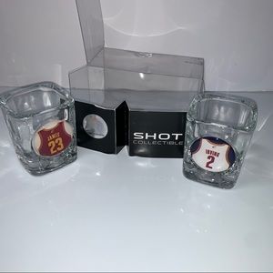 LeBron James & Kyrie Irving NBA Shot Glasses Squar